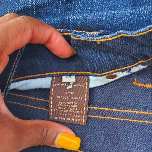 7 FOR ALL MANKIND JEANS, 28 MEDIUM WASH - Picture 5 of 5